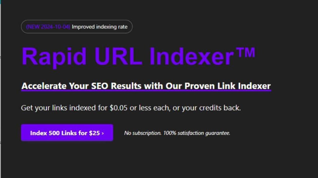 Rapid URL Indexer For WordPress